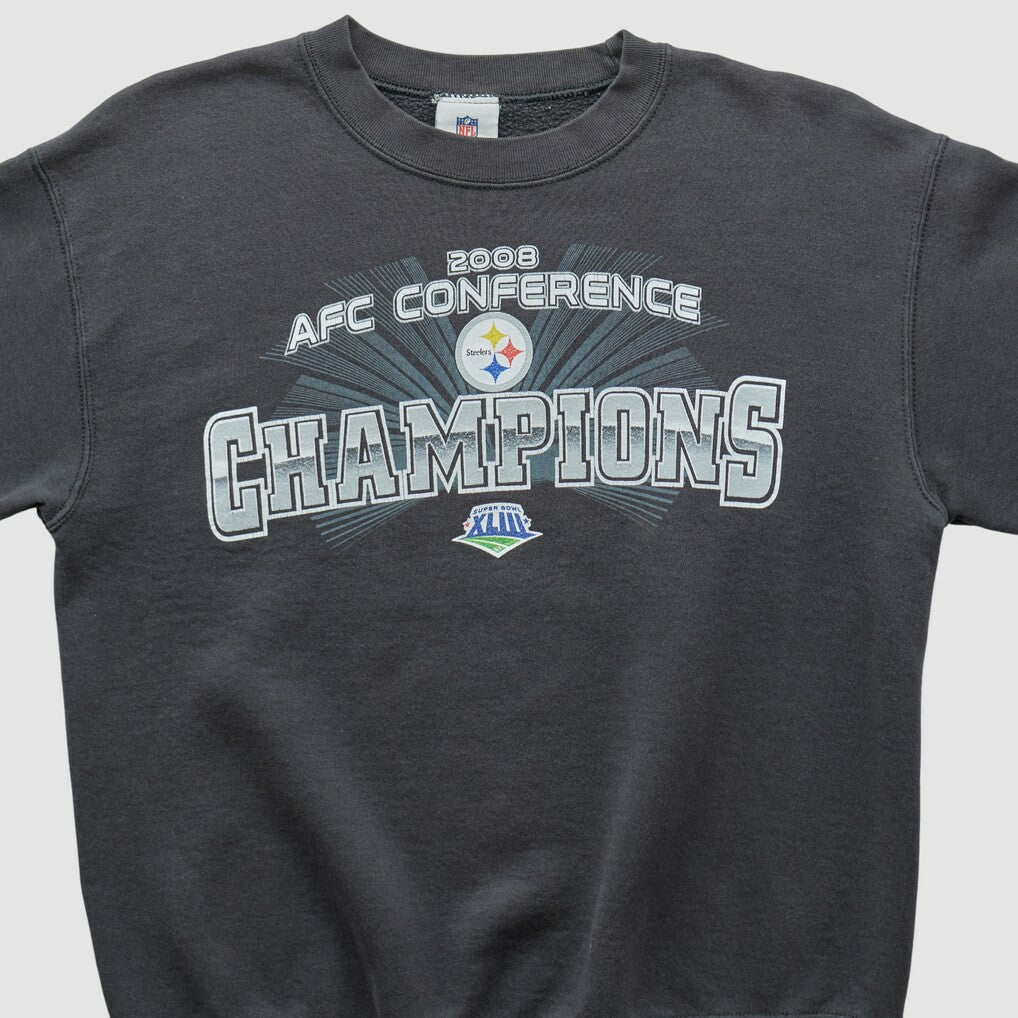 Pittsburgh Steelers NFL 2008 Pullover Sweatshirt Charcoal Vintage | Fanatics