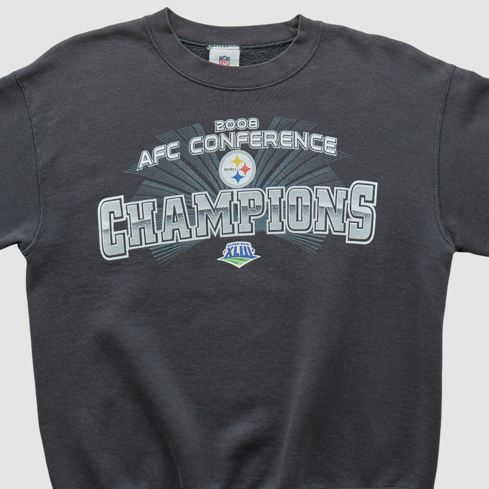Pittsburgh Steelers NFL 2008 Pullover Sweatshirt Charcoal Vintage | Fanatics