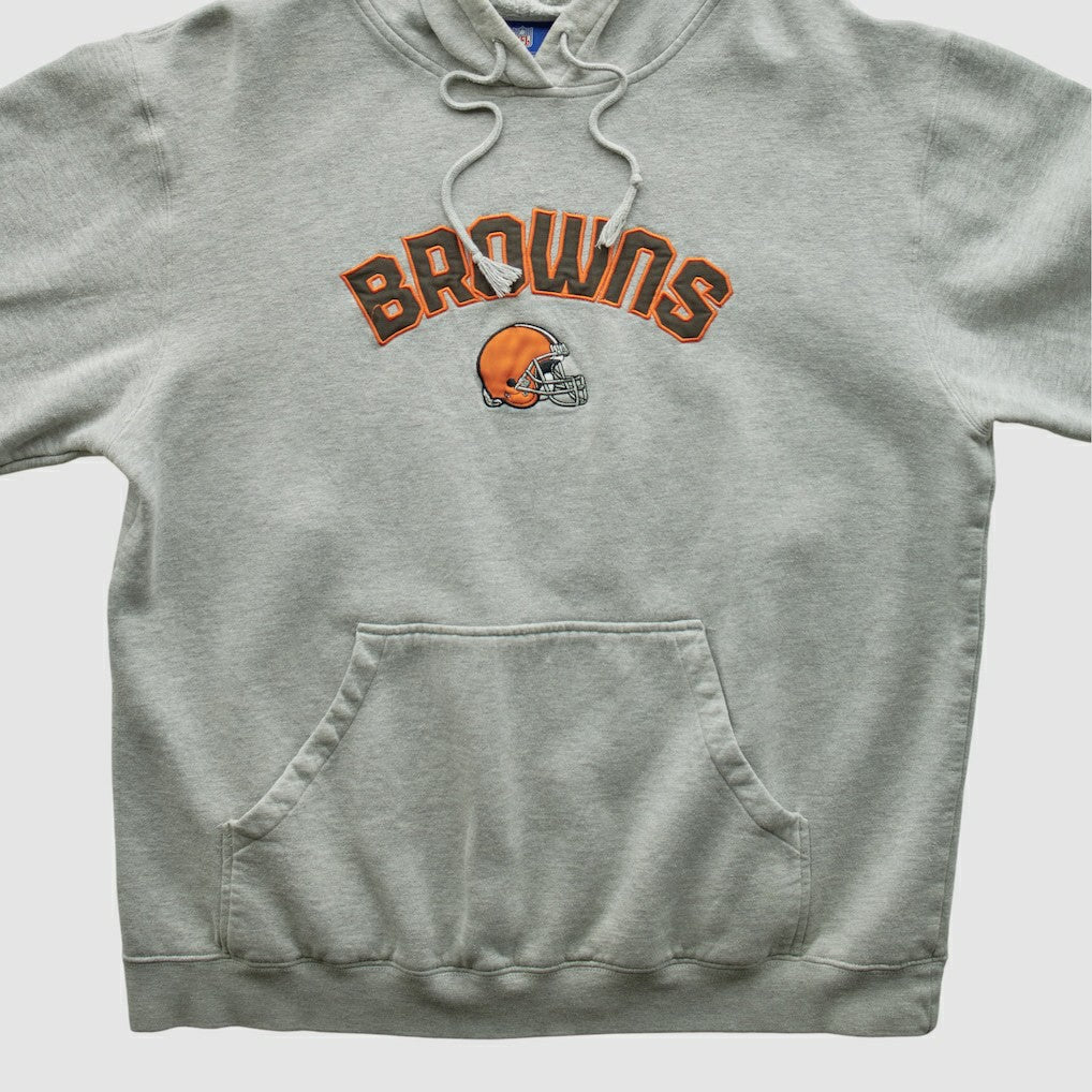 Cleveland Browns NFL 2000s Hooded Pullover Sweatshirt Heather Gray Vintage | Fanatics
