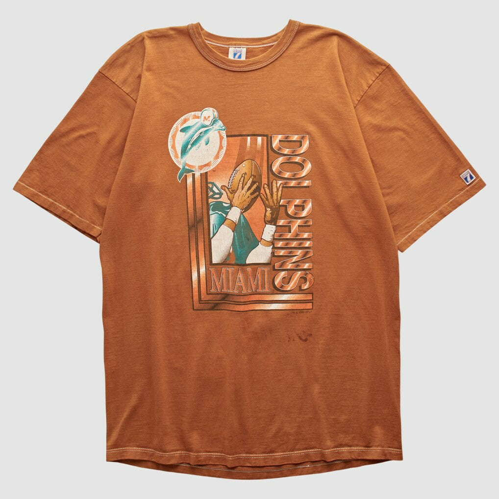 Miami Dolphins Logo 7 90s T-shirt Orange Vintage | Fanatics