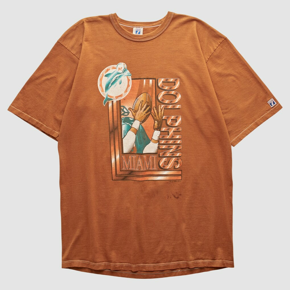 Miami Dolphins Logo 7 90s T-shirt Orange Vintage | Fanatics