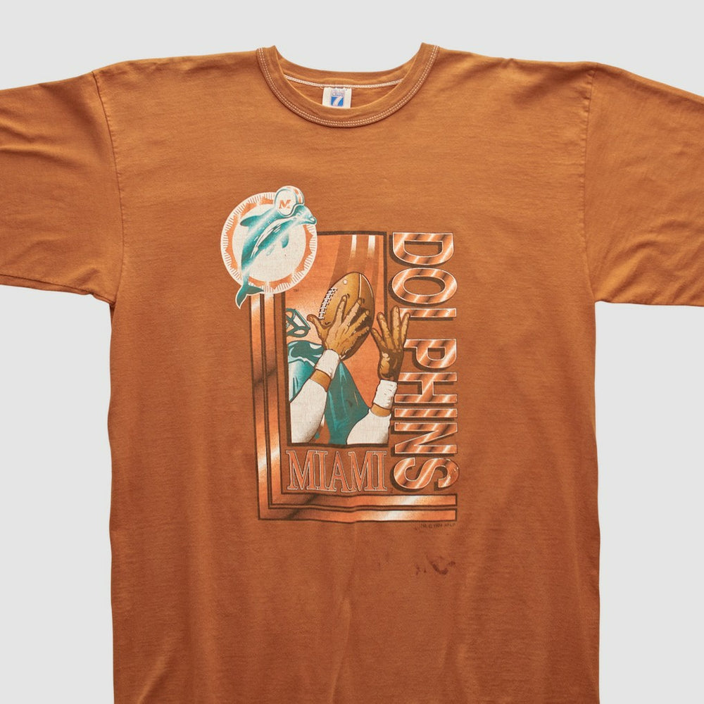 Miami Dolphins Logo 7 90s T-shirt Orange Vintage | Fanatics