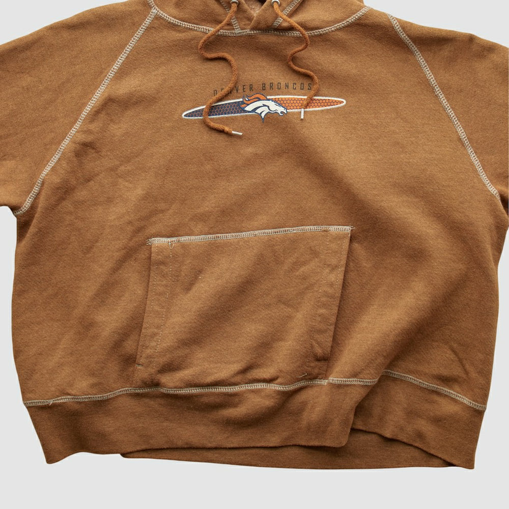 Denver Broncos NFL 2000s Hooded Pullover Sweatshirt Tan Vintage | Fanatics