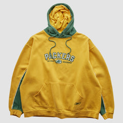 Green Bay Packers Reebok 2000s Hooded Pullover Sweatshirt Yellow Vintage | Fanatics