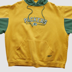 Green Bay Packers Reebok 2000s Hooded Pullover Sweatshirt Yellow Vintage | Fanatics
