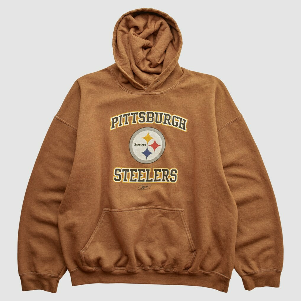Pittsburgh Steelers Reebok 2000s Hooded Pullover Sweatshirt Brown Vintage | Fanatics