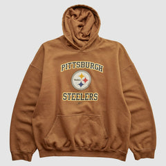 Pittsburgh Steelers Reebok 2000s Hooded Pullover Sweatshirt Brown Vintage | Fanatics