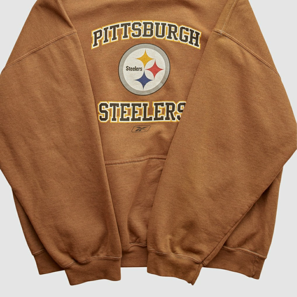 Pittsburgh Steelers Reebok 2000s Hooded Pullover Sweatshirt Brown Vintage | Fanatics