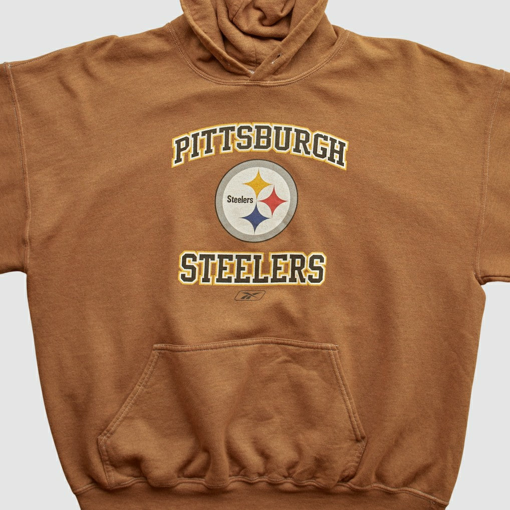 Pittsburgh Steelers Reebok 2000s Hooded Pullover Sweatshirt Brown Vintage | Fanatics