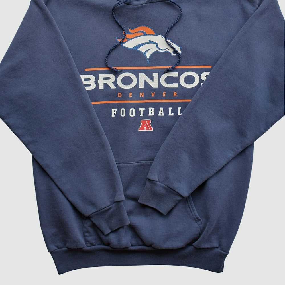 Denver Broncos NFL 2000s Hooded Pullover Sweatshirt Navy Vintage | Fanatics