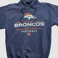 Denver Broncos NFL 2000s Hooded Pullover Sweatshirt Navy Vintage | Fanatics