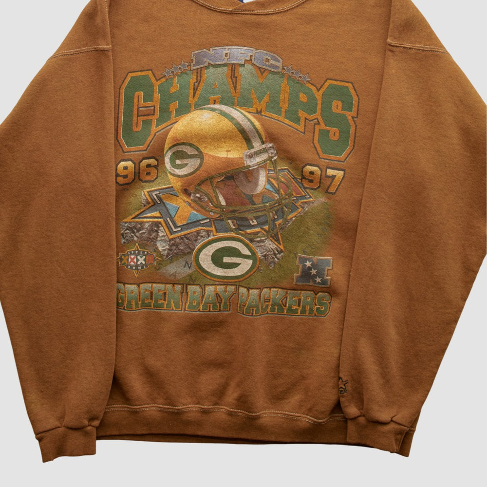 Green Bay Packers Starter 1997 Pullover Sweatshirt Brown Vintage | Fanatics