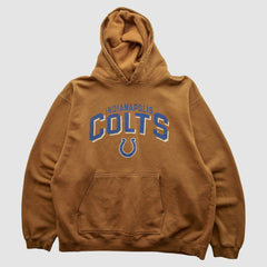 Indianapolis Colts Reebok 2000s Hooded Pullover Sweatshirt Tan Vintage | Fanatics