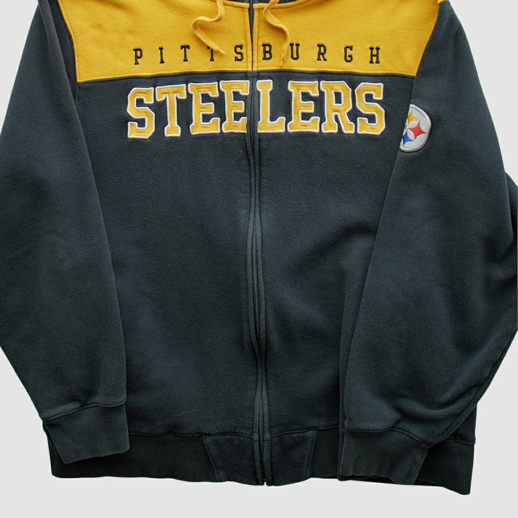Pittsburgh Steelers NFL 2010s Hooded Full Zip Sweatshirt Black Vintage | Fanatics