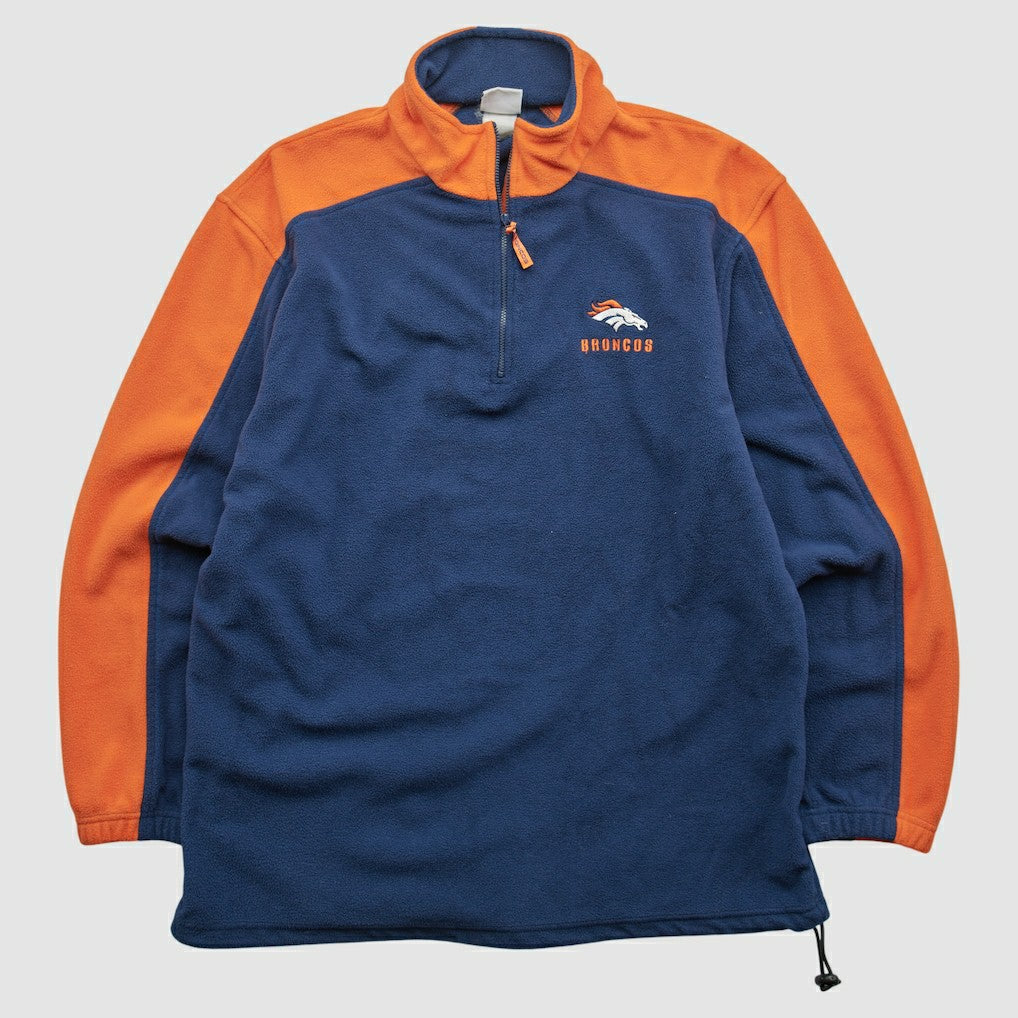 Denver Broncos NFL 2000s 1/4 Zip Sweatshirt Navy Vintage | Fanatics