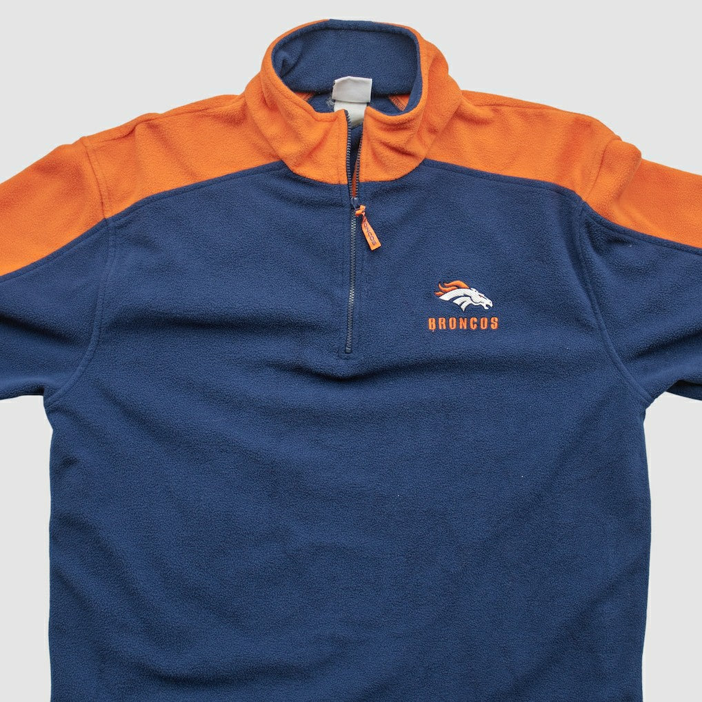 Denver Broncos NFL 2000s 1/4 Zip Sweatshirt Navy Vintage | Fanatics