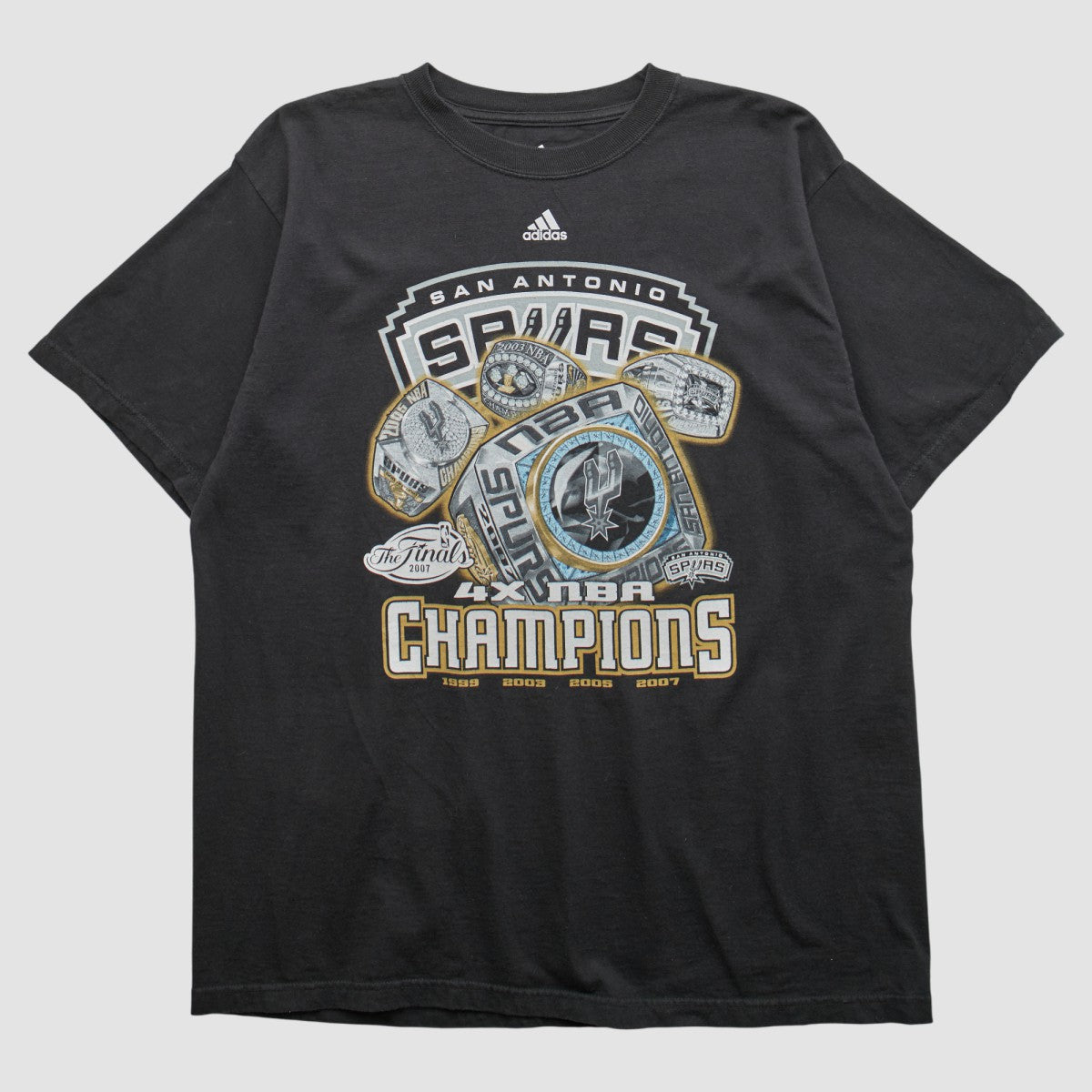 San Antonio Spurs 2007 T-shirt Black Vintage - NBA
