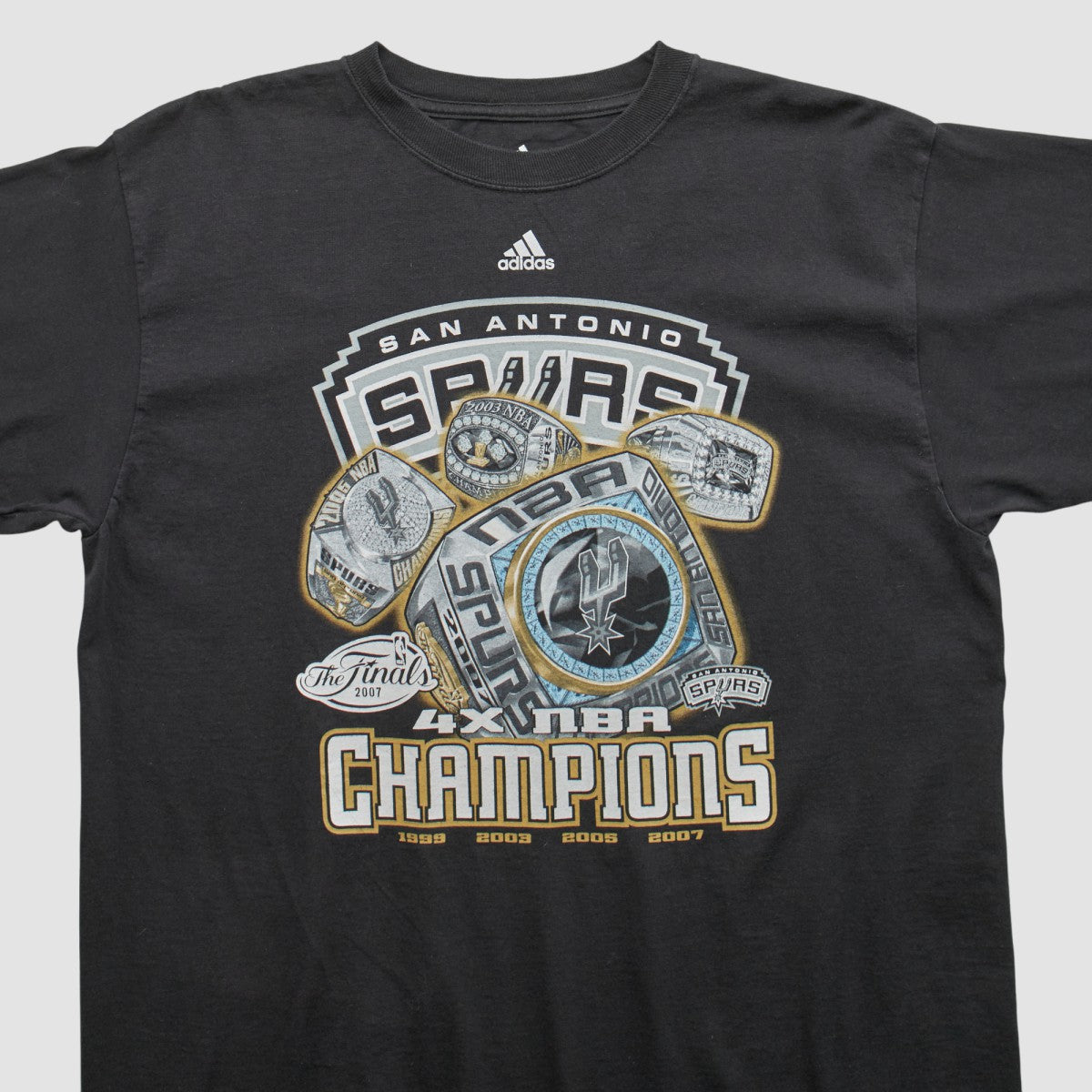 San Antonio Spurs 2007 T-shirt Black Vintage - NBA