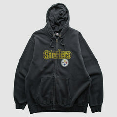 Pittsburgh Steelers NFL 2010s Hooded Full Zip Sweatshirt Black Vintage | Fanatics