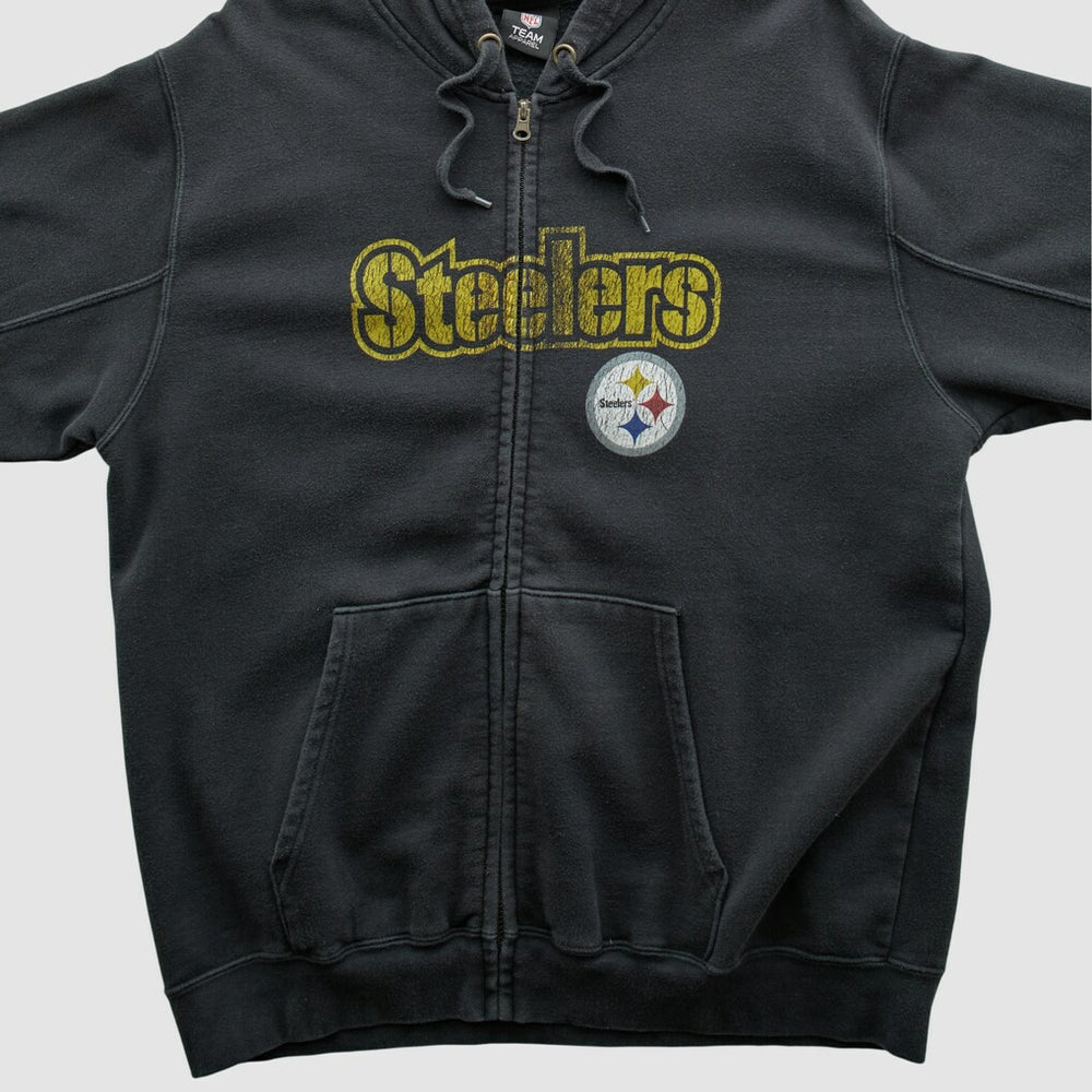 Pittsburgh Steelers NFL 2010s Hooded Full Zip Sweatshirt Black Vintage | Fanatics