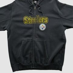 Pittsburgh Steelers NFL 2010s Hooded Full Zip Sweatshirt Black Vintage | Fanatics