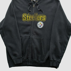Pittsburgh Steelers NFL 2010s Hooded Full Zip Sweatshirt Black Vintage | Fanatics