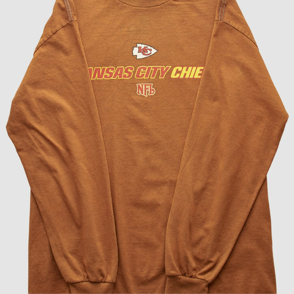 Kansas City Chiefs NFL 2000s Long Sleeve T-shirt Brown Vintage | Fanatics