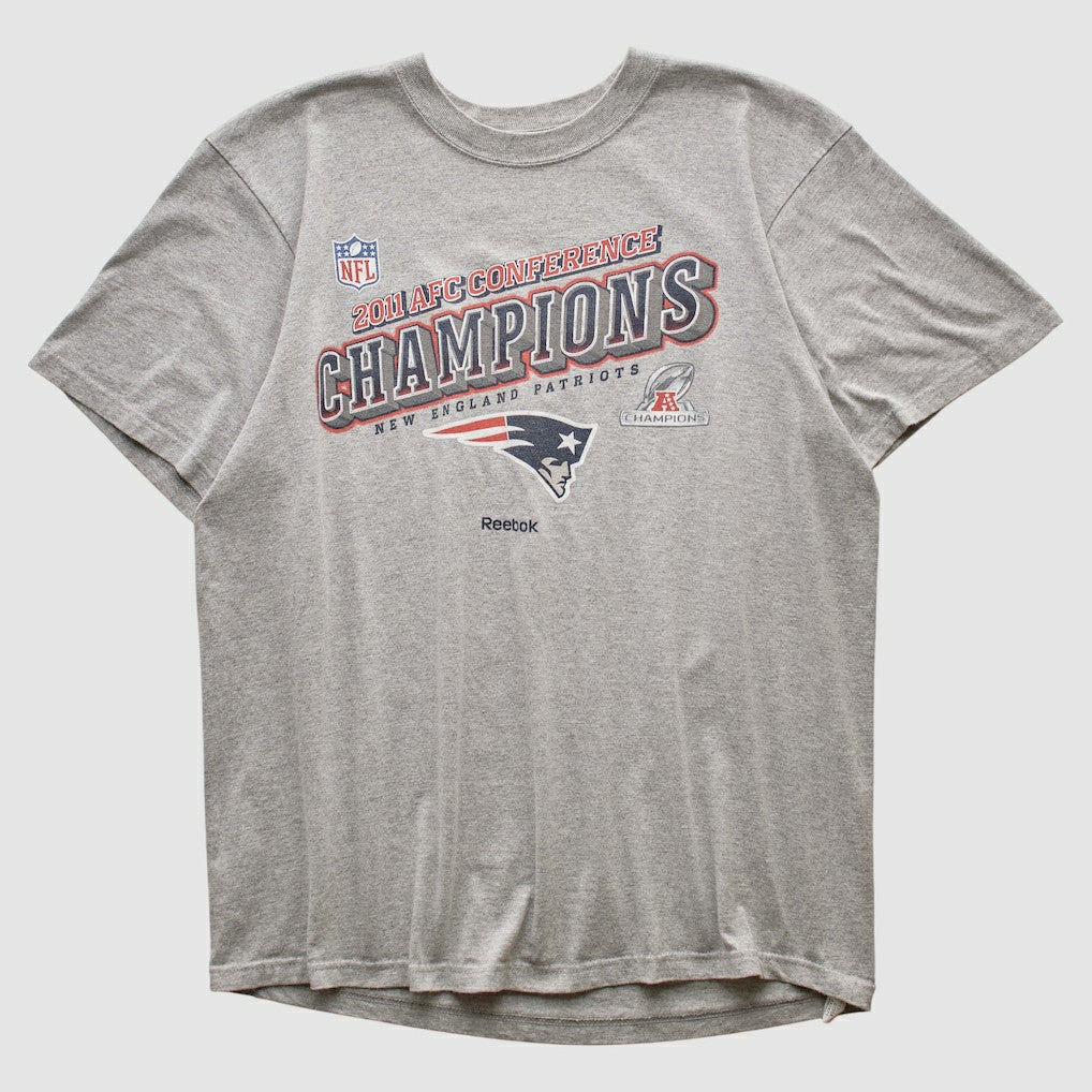 New England Patriots Reebok 2011 T-shirt Heather Gray Vintage | Fanatics