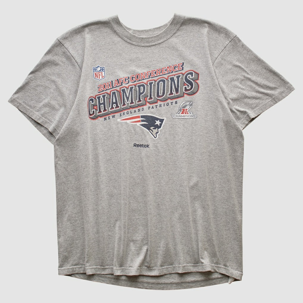 New England Patriots Reebok 2011 T-shirt Heather Gray Vintage | Fanatics