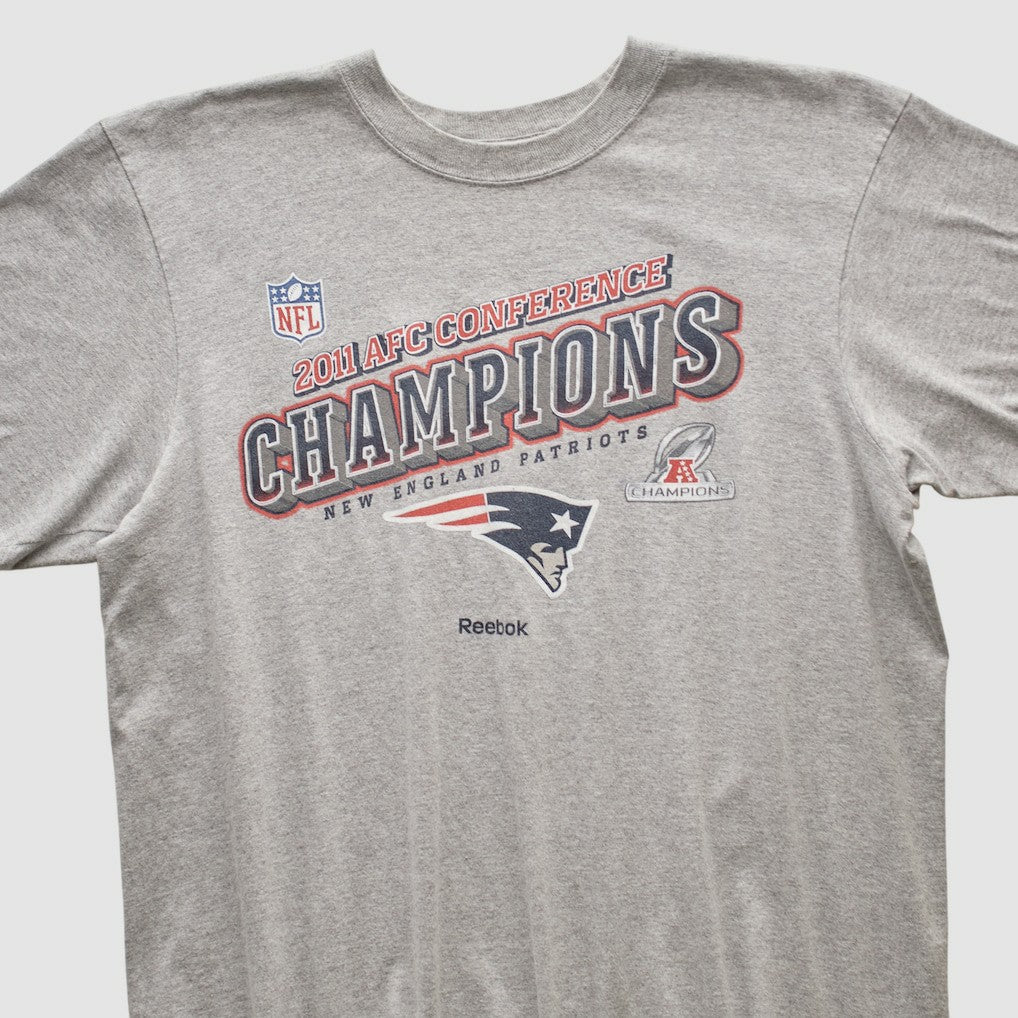 New England Patriots Reebok 2011 T-shirt Heather Gray Vintage | Fanatics