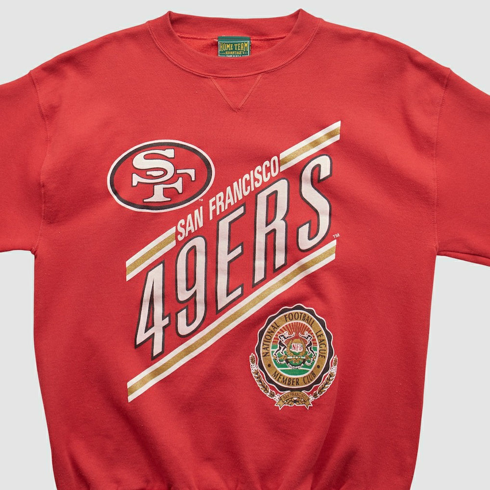 San Francisco 49ers Home Team Advantage 90s Pullover Sweatshirt Red Vintage | Fanatics