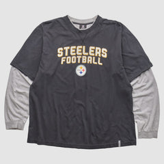 Pittsburgh Steelers Reebok 2010s Long Sleeve T-shirt Black Vintage | Fanatics