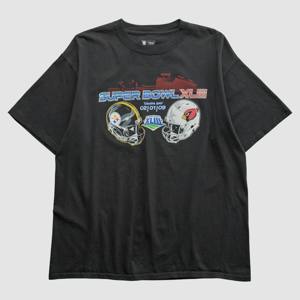 Superbowl XLIII NFL 2009 T-shirt Black Vintage | Fanatics