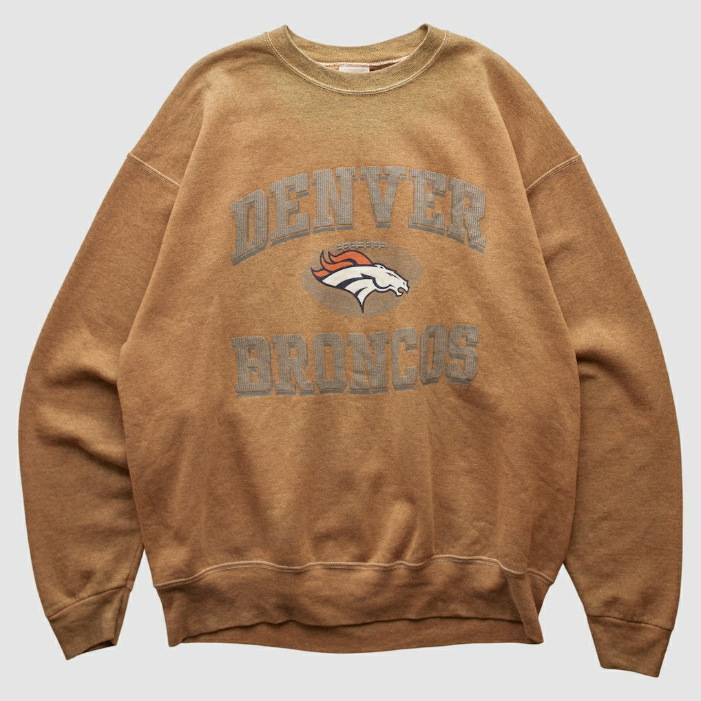 Denver Broncos Pro Player 90s Pullover Sweatshirt Tan Vintage | Fanatics