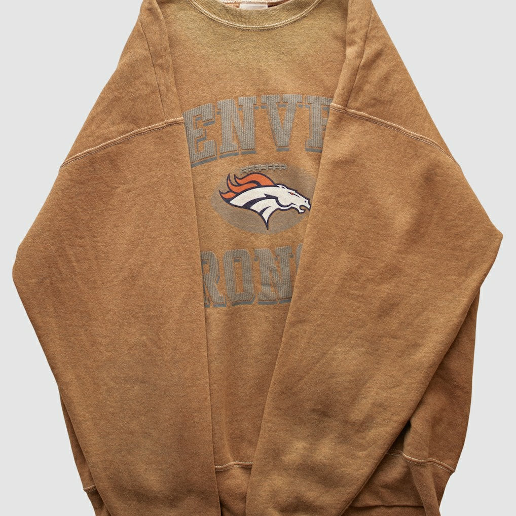 Denver Broncos Pro Player 90s Pullover Sweatshirt Tan Vintage | Fanatics