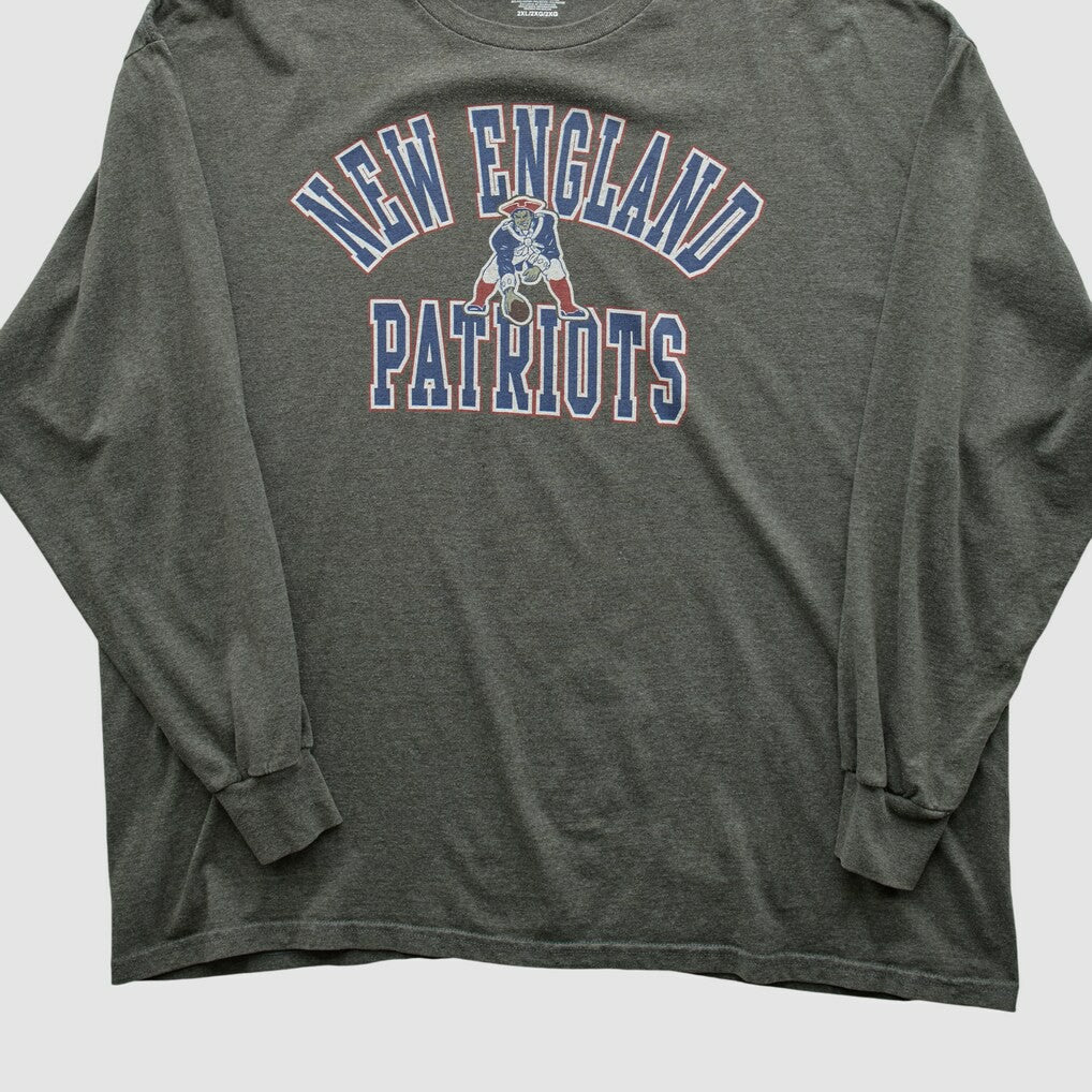 New England Patriots NFL 2010s Long Sleeve T-shirt Dark Heather Gray Vintage | Fanatics