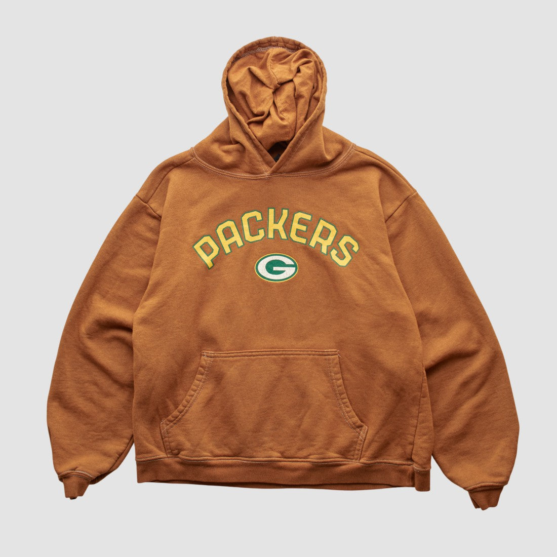 Green Bay Packers Reebok 2000s Hooded Pullover Sweatshirt Brown Vintage | Fanatics