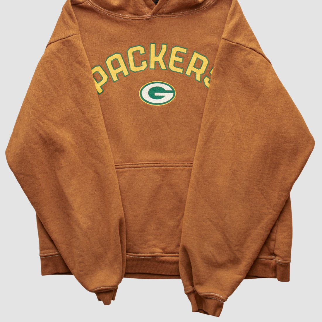 Green Bay Packers Reebok 2000s Hooded Pullover Sweatshirt Brown Vintage | Fanatics