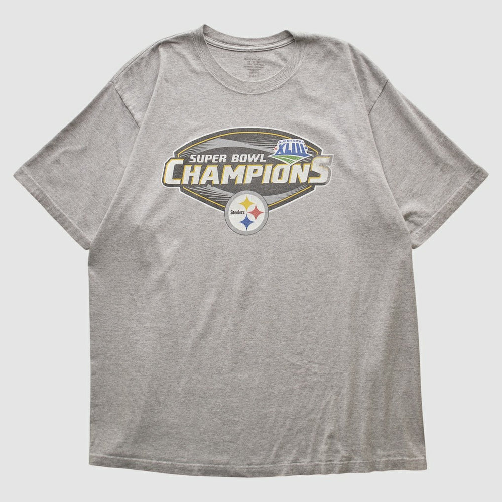 Pittsburgh Steelers Reebok 2009 T-shirt Heather Gray Vintage | Fanatics