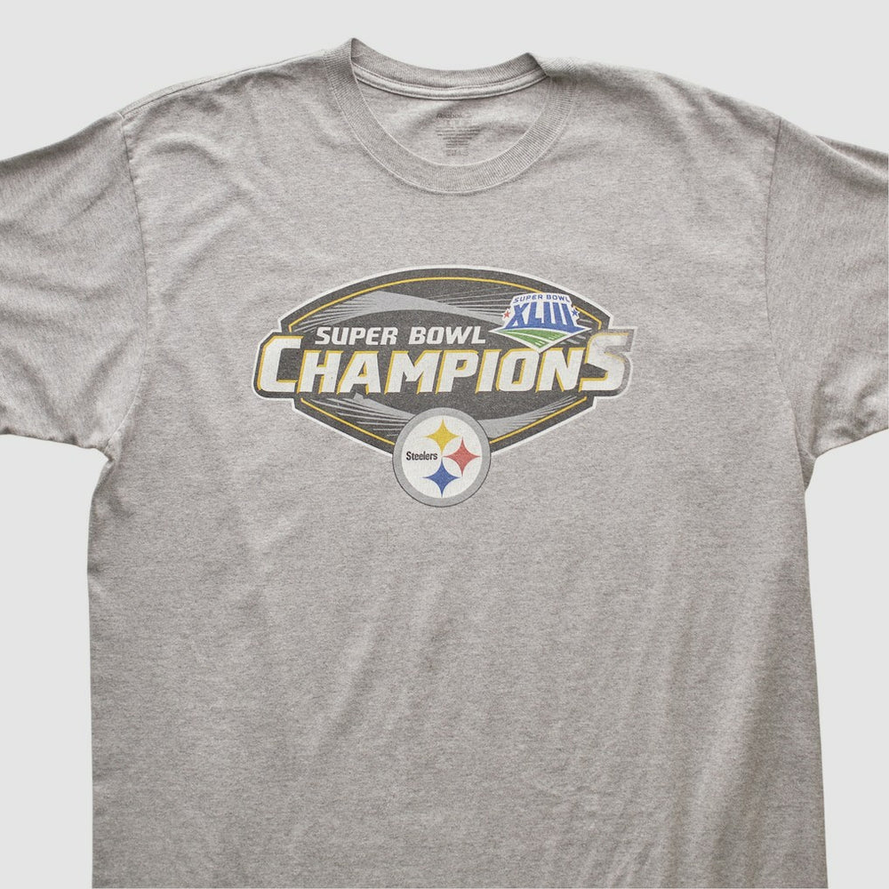 Pittsburgh Steelers Reebok 2009 T-shirt Heather Gray Vintage | Fanatics
