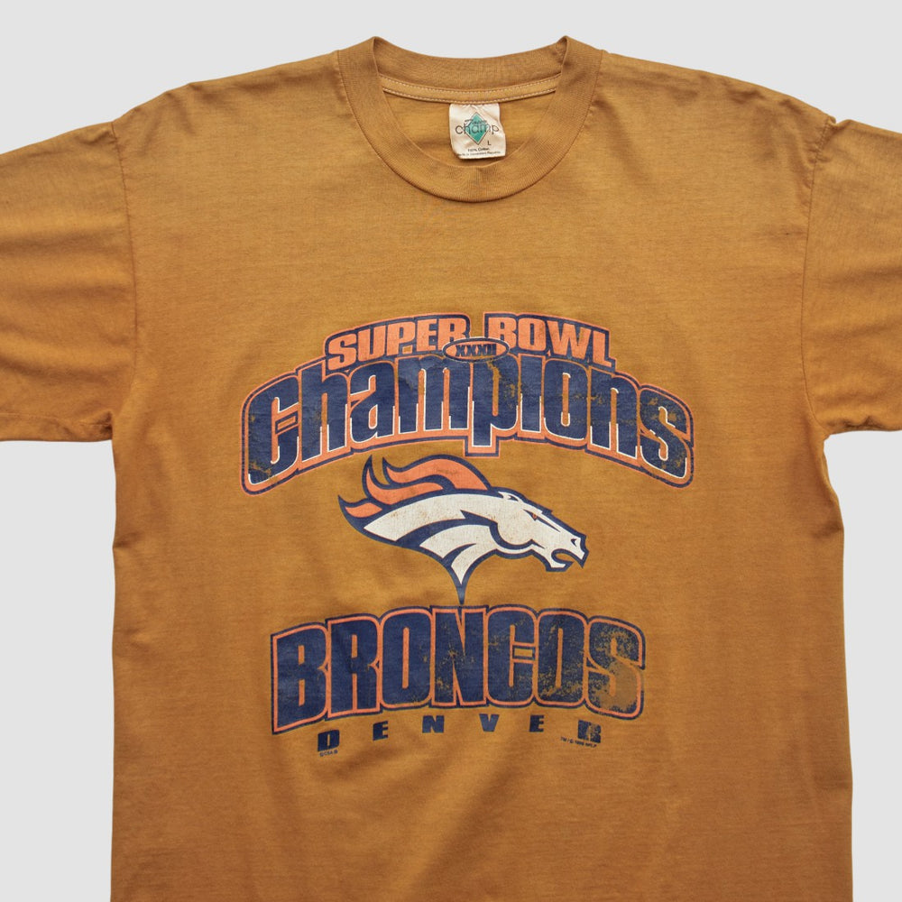 Denver Broncos Tour Champ 90s T-shirt Tan Vintage | Fanatics