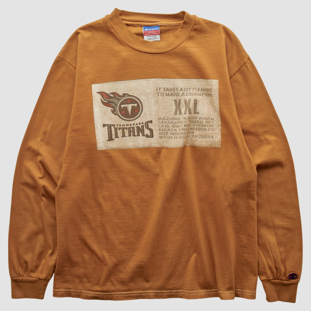 Tennessee Titans Champion 2000s Long Sleeve T-shirt Brown Vintage | Fanatics