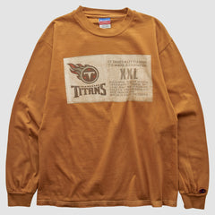 Tennessee Titans Champion 2000s Long Sleeve T-shirt Brown Vintage | Fanatics