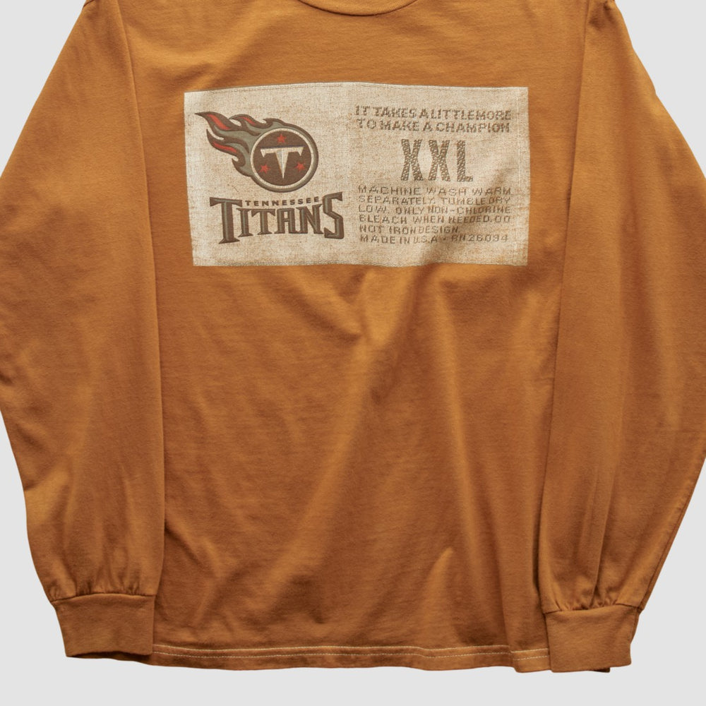 Tennessee Titans Champion 2000s Long Sleeve T-shirt Brown Vintage | Fanatics