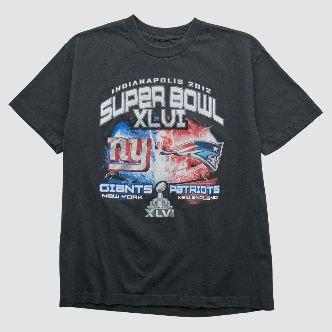 Superbowl XLVI 2012 T-shirt Black Vintage | Fanatics