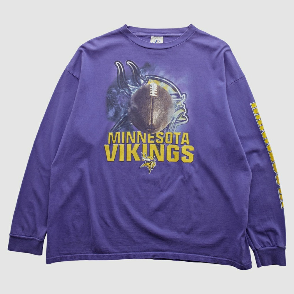 Minnesota Vikings Logo Athletic 90s Long Sleeve T-shirt Purple Vintage | Fanatics