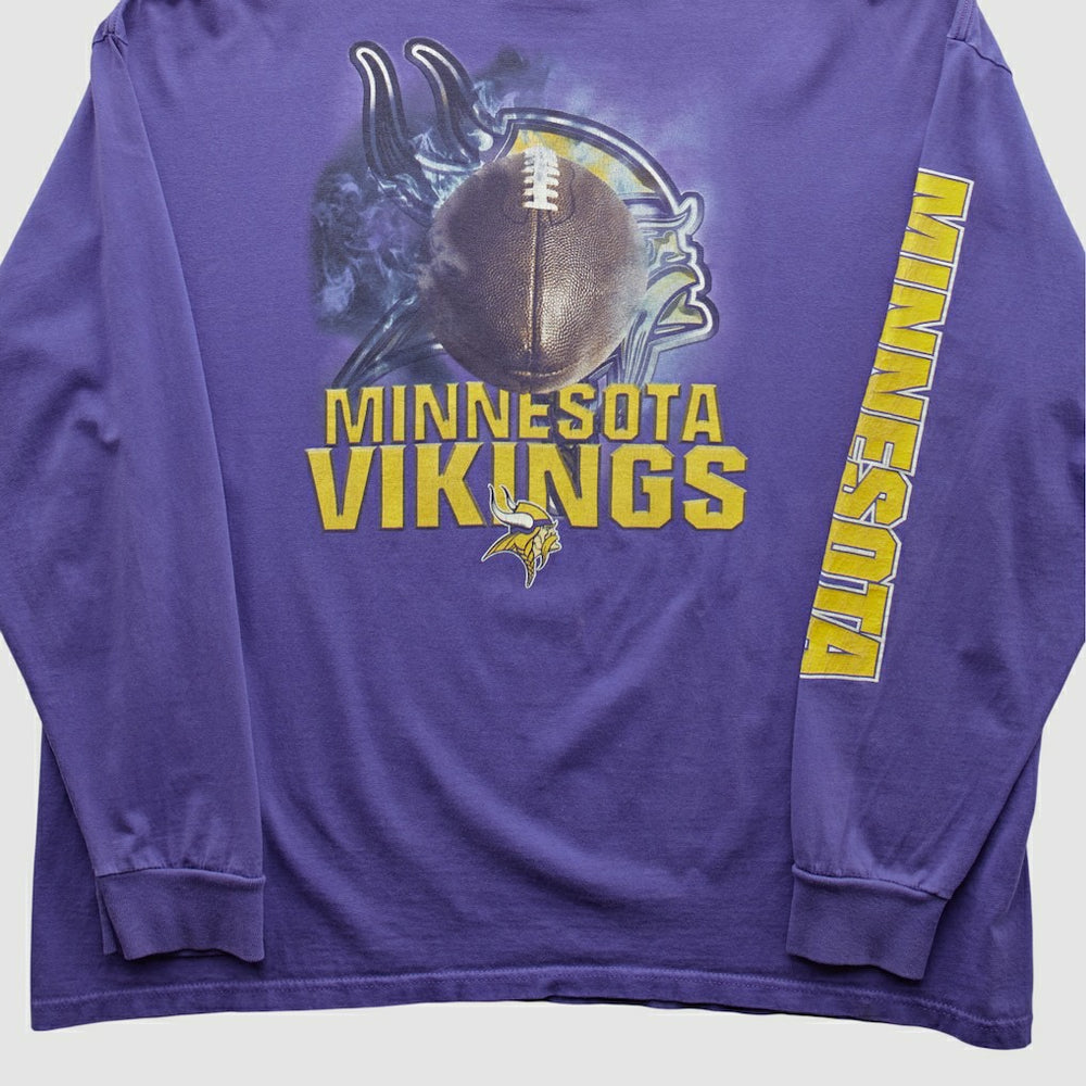 Minnesota Vikings Logo Athletic 90s Long Sleeve T-shirt Purple Vintage | Fanatics
