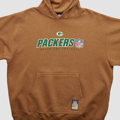 Green Bay Packers NFL 2000s Hooded Pullover Sweatshirt Brown Vintage | Fanatics