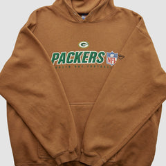 Green Bay Packers NFL 2000s Hooded Pullover Sweatshirt Brown Vintage | Fanatics