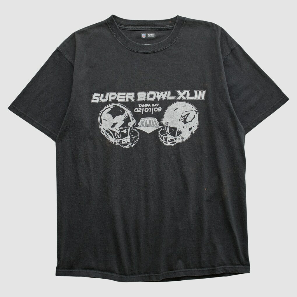 Superbowl XLIII NFL 2009 T-shirt Black Vintage | Fanatics